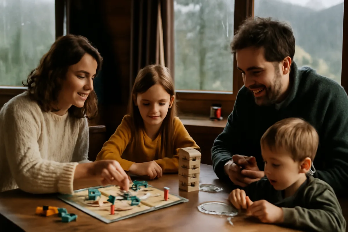 Giochi e attività per famiglie in rifugio: come divertirsi anche nei giorni di pioggia
