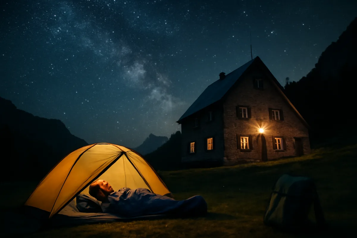 Dormire sotto le stelle vicino al Rifugio del Lupo: opzioni e sicurezza da valutare